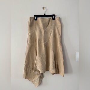 DKNY Asymmetrical Beige Skirt 100% Silk